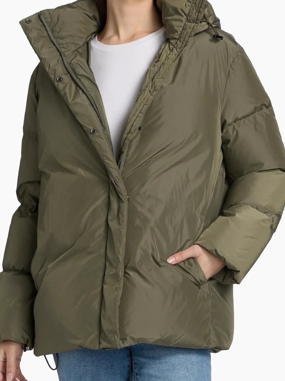 Jenni Kayne Olive Green Puffer Jacket - Women xs